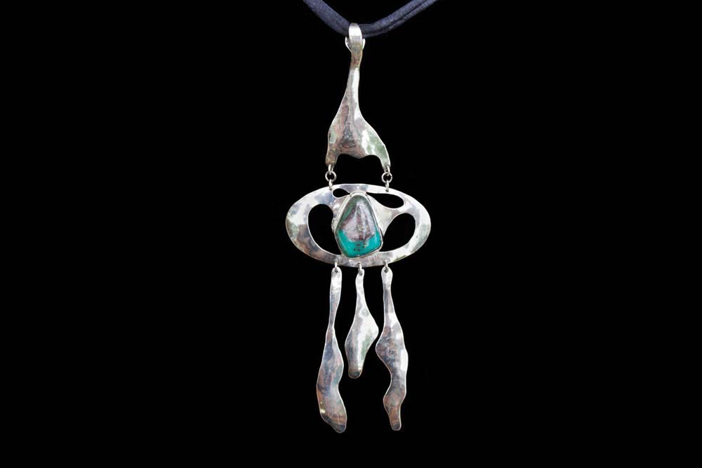 Handmade Sterling & Chrysocolla Necklace - Necklaces